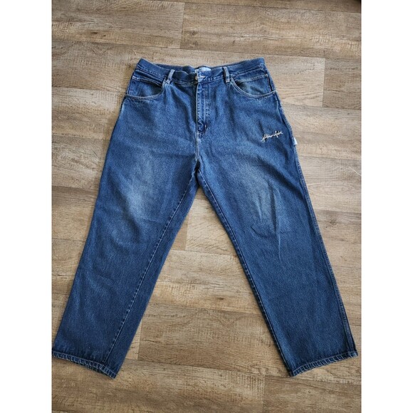 Vintage FUBU Collection Jeans Men's 40x32 Baggy Wide Leg Hip Hop Skate 90's Y2K - Picture 1 of 11